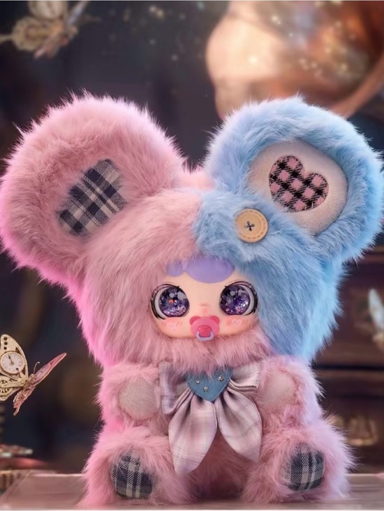 Other - ZAZA Plush Baby Bear Doll in Pink and Blue - not in its original packaging w/car